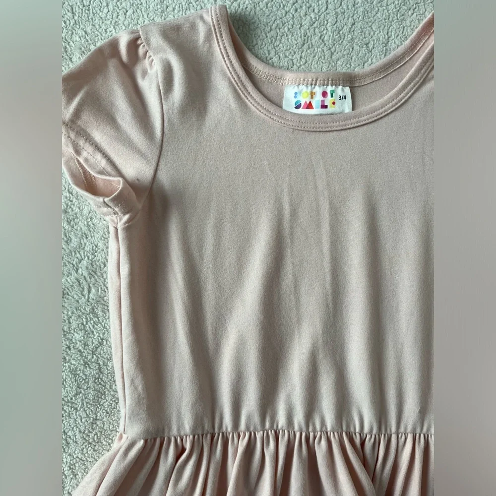 Dot Dot Smile Pale Pink Twirl Dress, girls size 3-4 - Picture 2 of 3